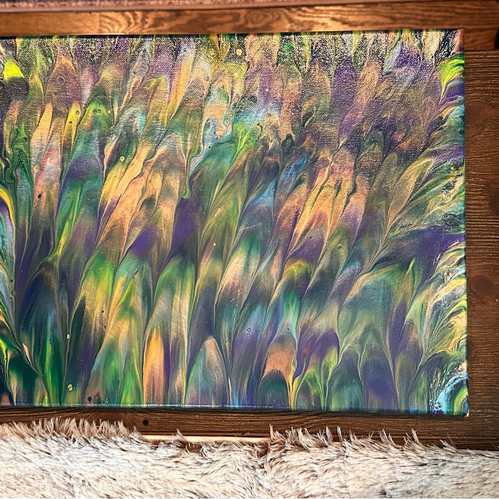 Hand crafted original multicolor acrylic on canvas set of three paintings - Picture 7 of 15